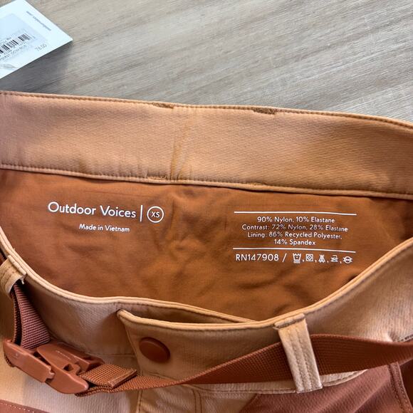 NWT Outdoor Voices Rectrek Colorblock Shorts 3” Inseam Women XS Zion Hiking - Picture 6 of 6